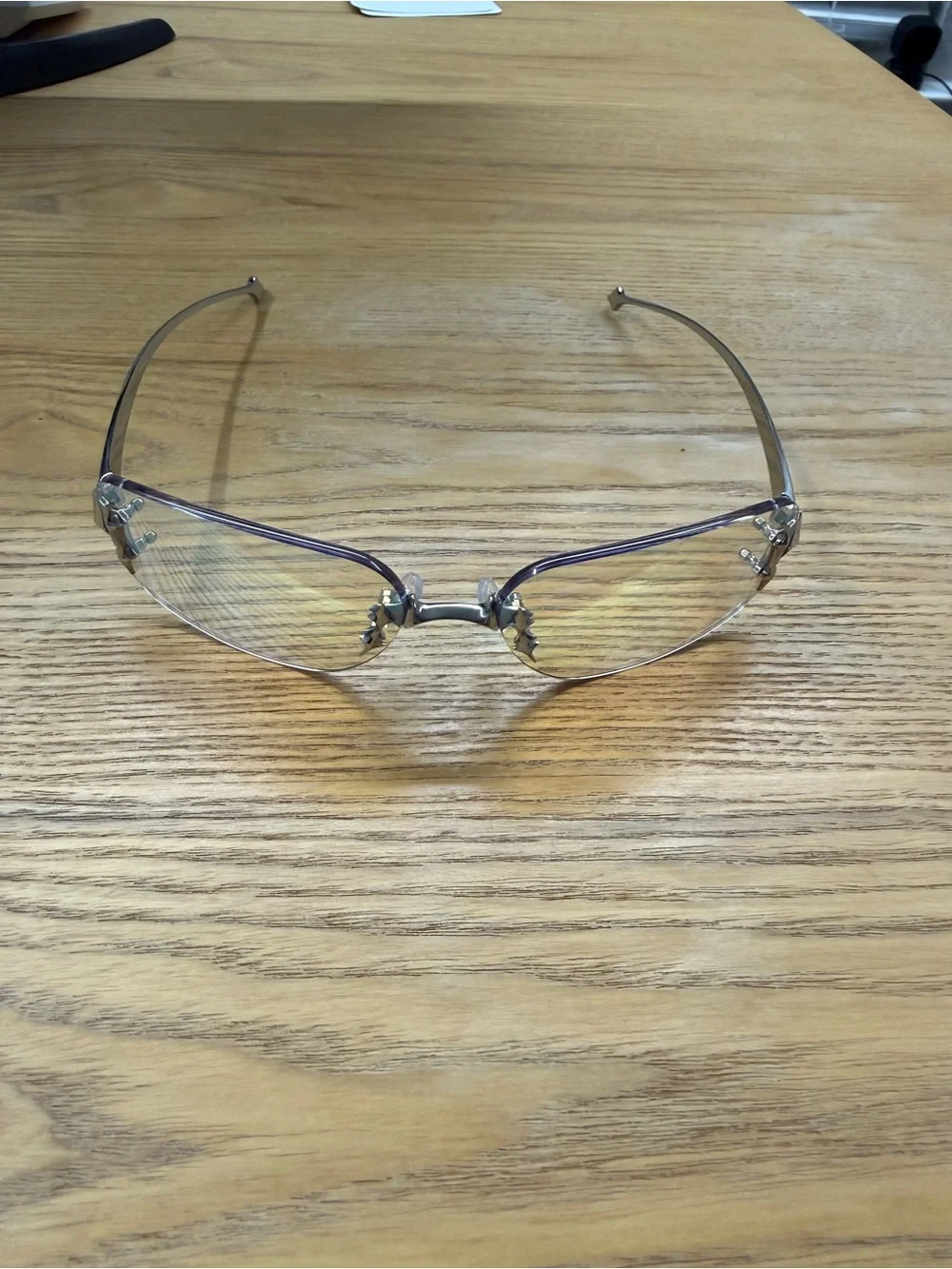GENTLE MONSTER Silver Frame Sunglasses with Blue Mirrored Lenses